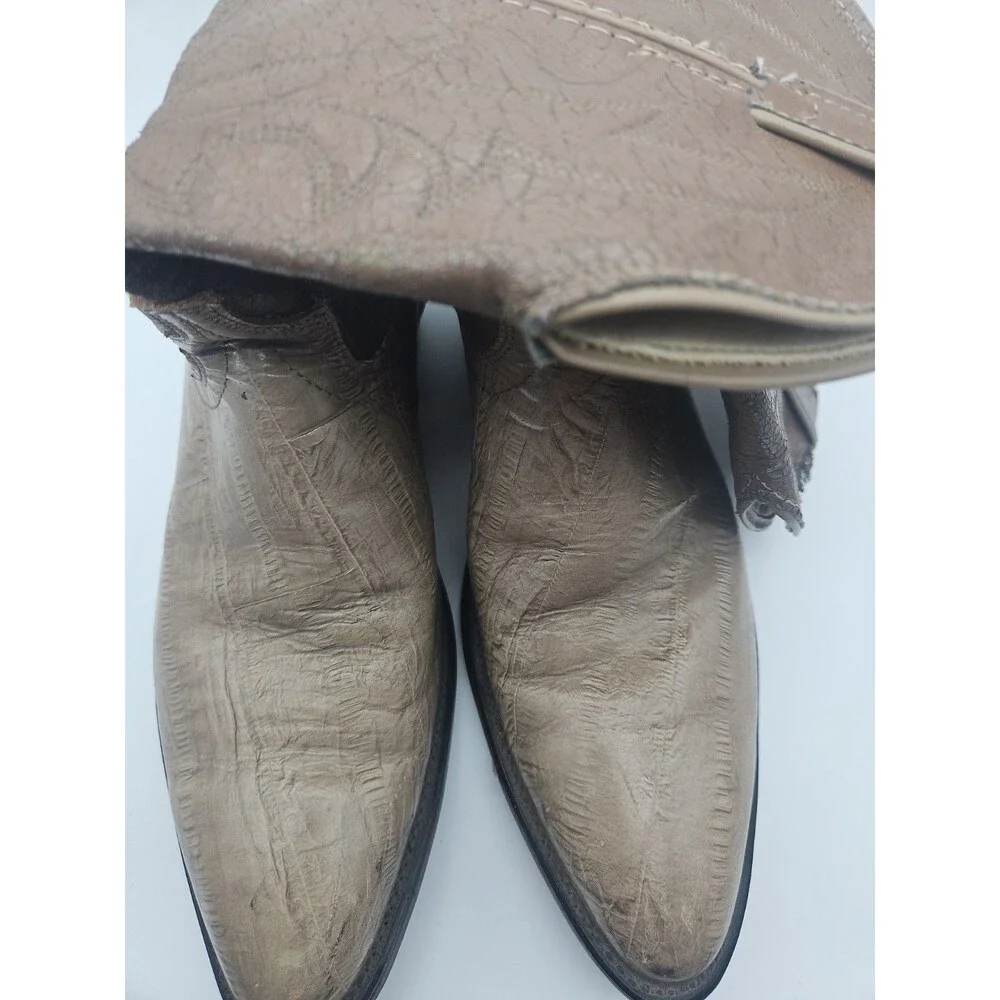 Vintage Laredo 30809 Cowboy Boots Men's 9D Textured Leather Pointed Toe Roping